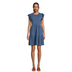 Time and Tru Blue Gingham Dress